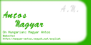 antos magyar business card